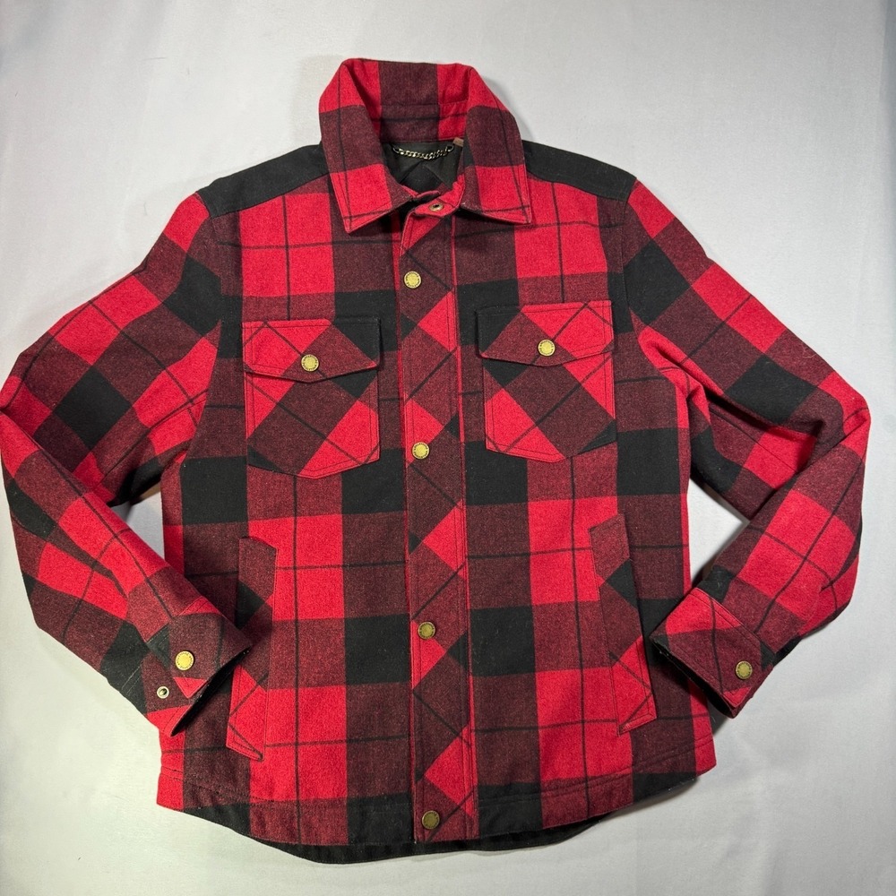 Pendleton Mens Wool Blend Quilted Flannel Shirt Jacket Mount Hood Size S/P